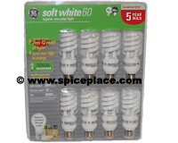 Eight pack of compact fluorescent lamps