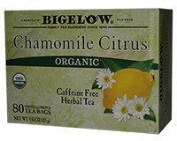  Bigelow Organic Chamomile Citrus Herb Tea 80 Count 
