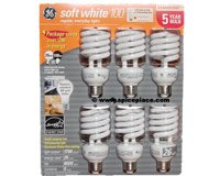 Six pack of compact fluorescent lamps