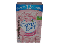  Crystal Light Pink Lemonade makes 32 quarts 