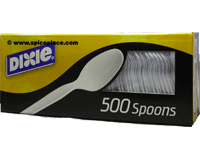  Dixie White Plastic Party Spoons 