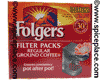  Folgers Filter Packs Regular Coffee 30 Pouches 