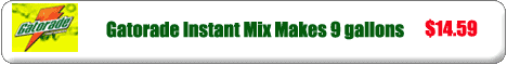 Gatorade Thirst Quencher Mix, Makes 9 gallons, only $14.59
