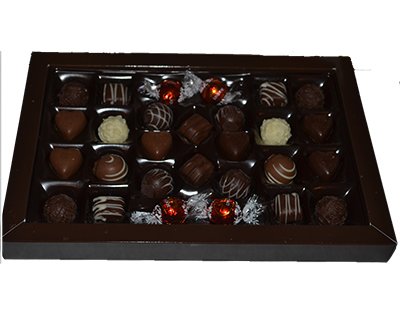 Picture of inside of box of Lindt Signature Chocolate Collection