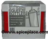  12 Oz Red Plastic Squeeze Bottles 