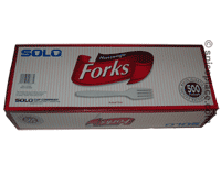  Solo Heavyweight White Plastic Forks 500 Count 