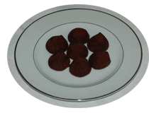 Plate of Truffettes de France Truffles Truffettes de France Truffless on a plate