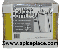  12 oz Plastic Squeeze Bottles, Yellow 