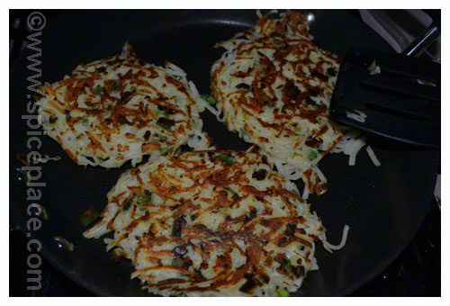 crispy-potato-pancakes-flipped-once Crispy Potato Pancakes, Turned Once