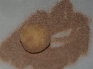 Snickerdoodle Cookie Ball rolled in Cinnamon Sugar