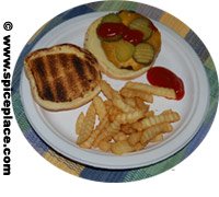 Picture of lunch served on a Chinet Plate