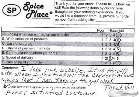  Scan of Business Reply Card for comment 39. 