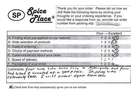  Scan of Business Reply Card for comment 40. 