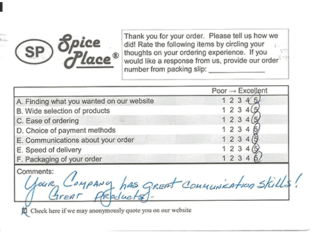  Scan of Business Reply Card for comment 111. 
