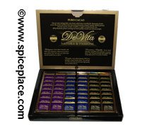 Picture of open box of DeVita Chocolates