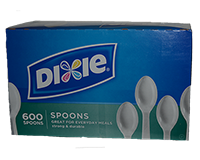  Dixie White Plastic Party Spoons 