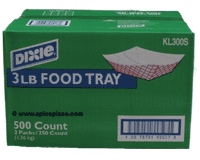  Dixie 3lb Food Trays 