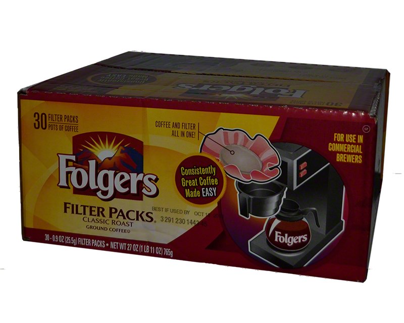 Folgers Classic Roast Coffee Filter Packs 30 Packs 25.86USD Spice Place