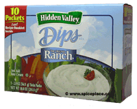  Hidden Valley Dips Mix, 10 2oz 56.8g packets 