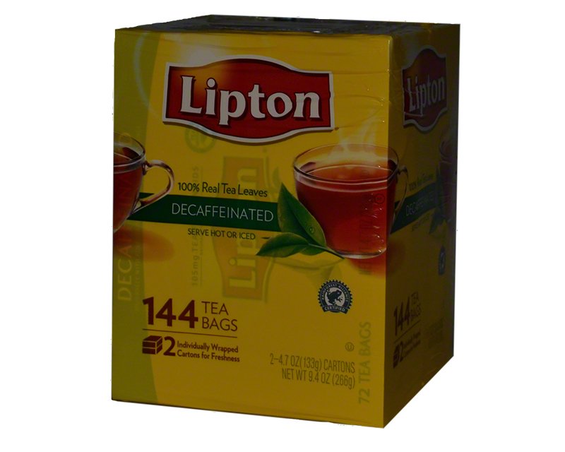 Lipton Decaffeinated Tea Bags, 144 Count 15.76USD Spice Place