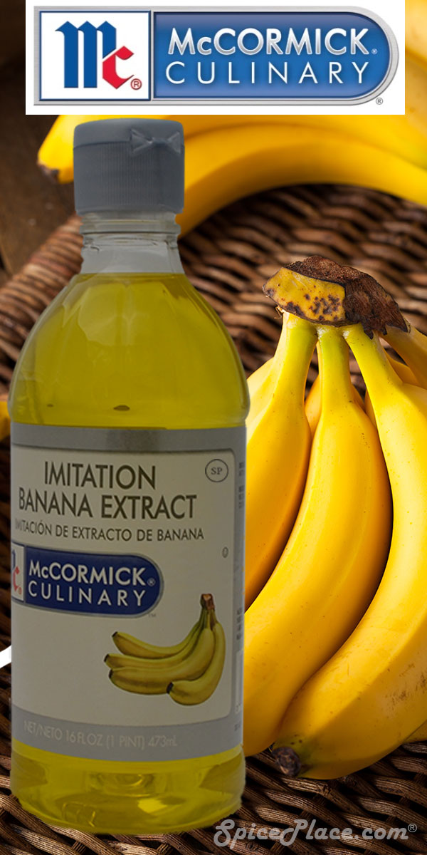 McCormick Imitation Banana Extract 16oz (1 pint) 0.47L 11.28 Spice Place