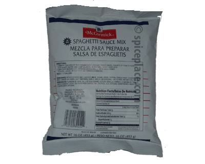 Pouch of McCormick Spaghetti Seasoning Mix