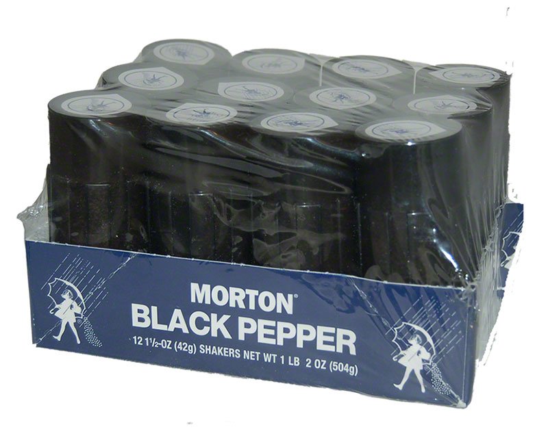 Morton Pepper Shakers, 11/2oz (42g), 12 Count 26.81USD Spice Place