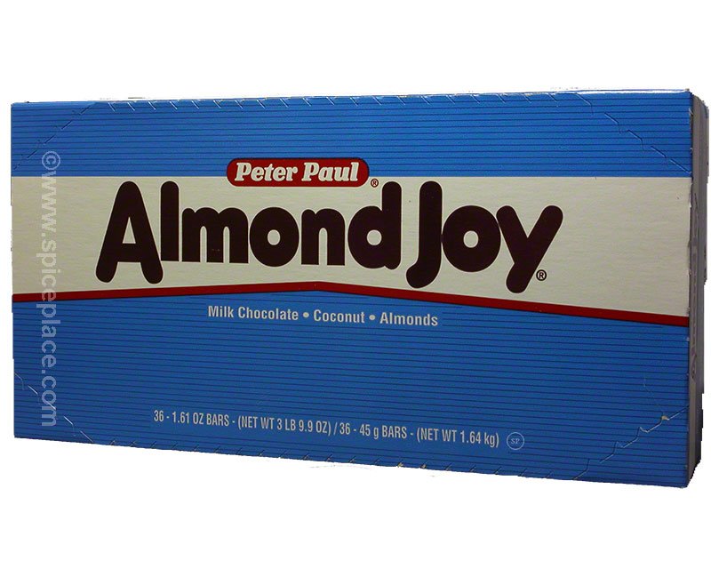 Almond Joy Bars, Carton of 36 1.61 45g bars 42.68USD Spice Place