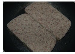 Picture of Sliced Scrapple in Skillet