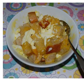 Soft Boiled Eggs on Toast Cubes