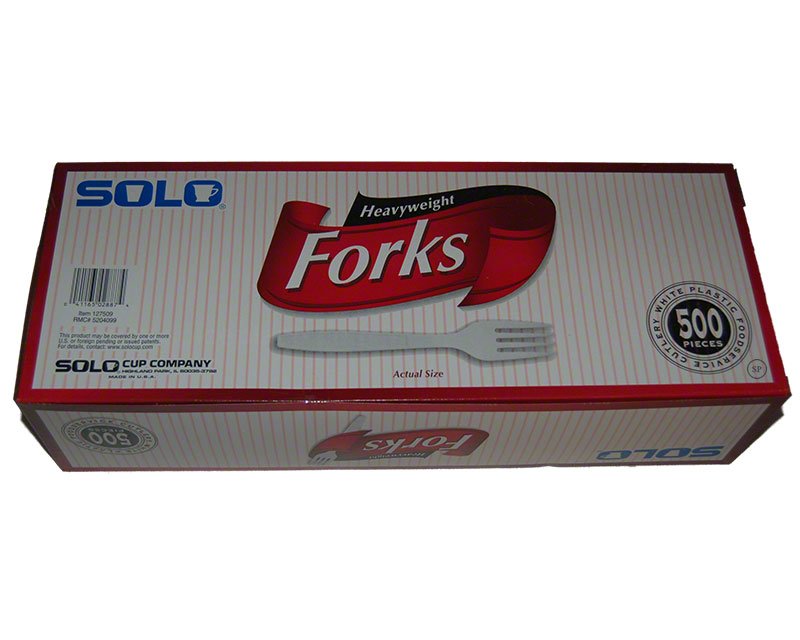 Solo Heavyweight White Plastic Forks 500 Count 18.19USD Spice Place