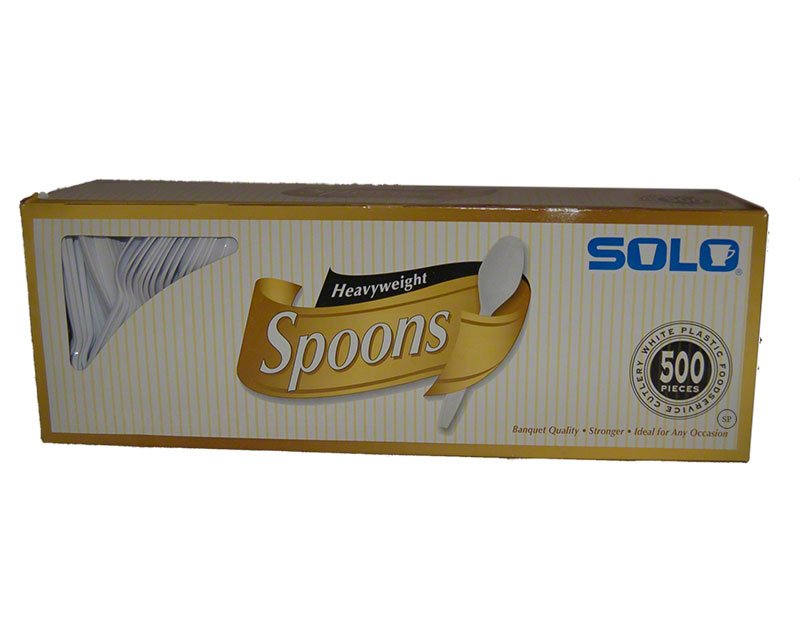 Solo Heavyweight White Plastic Spoons 500 Count 18.19USD Spice Place