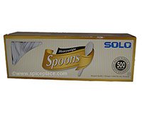  Solo Heavyweight White Plastic Spoons 500 Count 