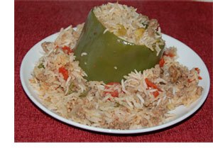 Picture of prepared Stuffed Green Peppers