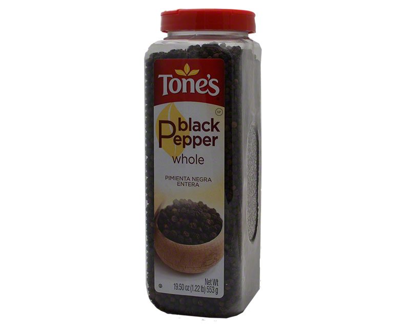 Tones Black Peppercorns, Whole 19.5 oz 553g 16.33USD Spice Place