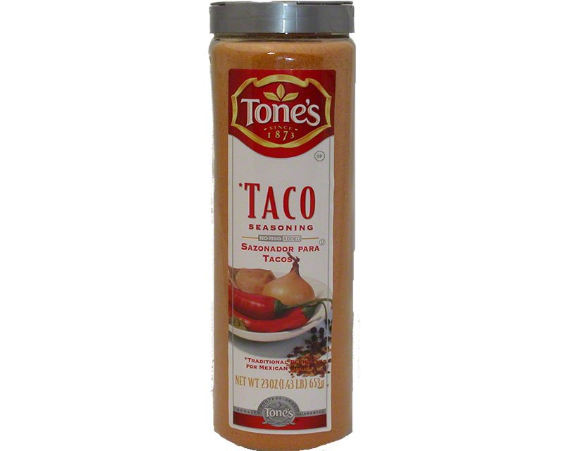 Tones Taco Seasoning 23oz 653g 12.22USD Spice Place