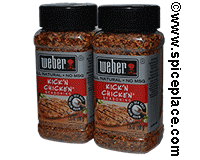 Weber Seasoning - Kick'N Chicken - Net Wt. 2.5 OZ (71 g) Per Bottle - Pack  of 3