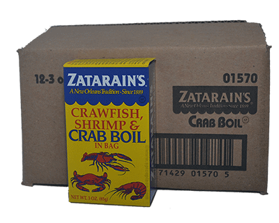 Zatarain s Crab Fish Shrimp Boil Dry Case 6 x 3oz 510g 10.50USD