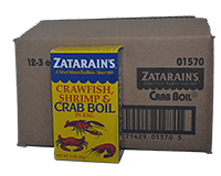  Zatarain's Crab Fish Shrimp Boil Dry Case 6 x 3oz 510g 